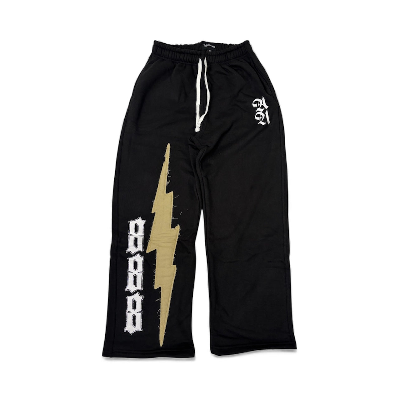 Black “888” Rhinestone Oversized Sweats