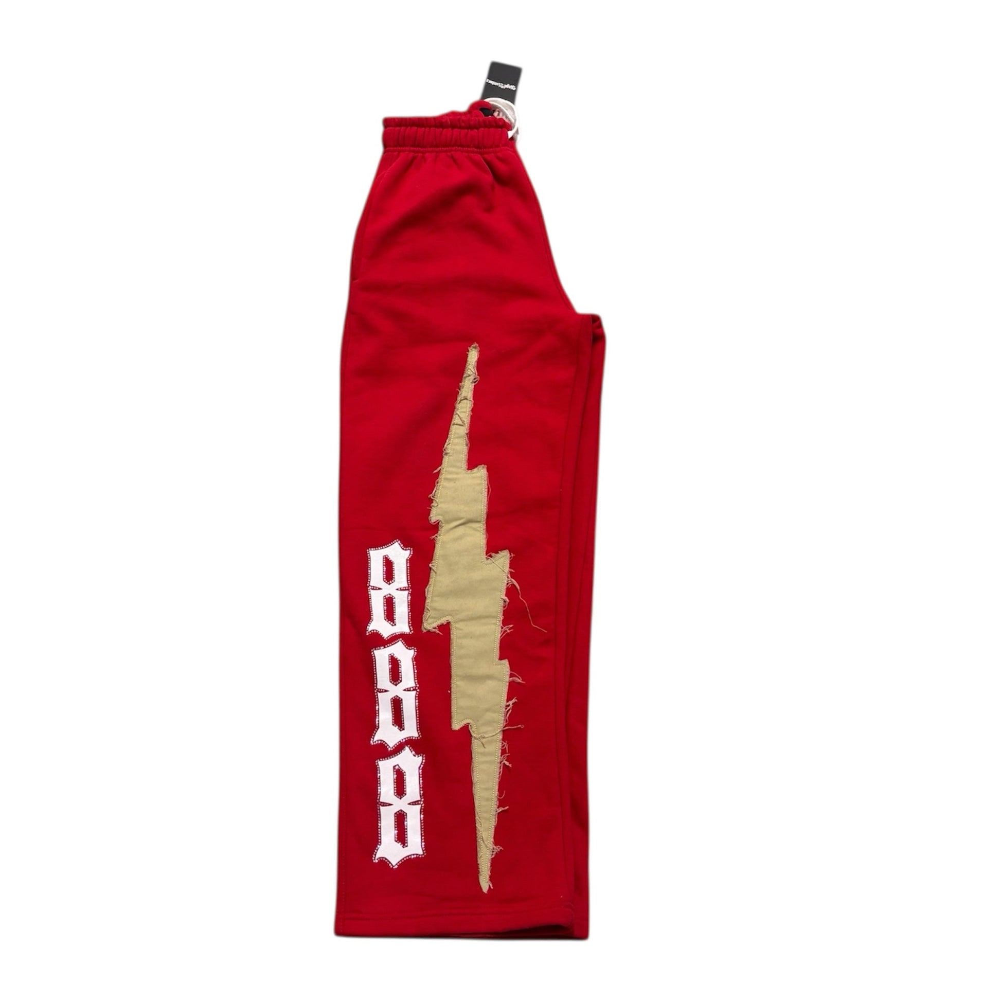 Red “888” Oversized Sweatpants
