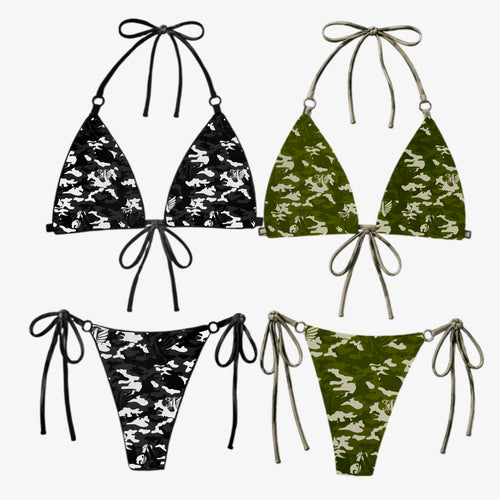777 Camo Bikini black and olive colorways