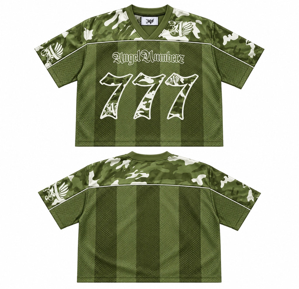 777 Green Camo Jersey front and back