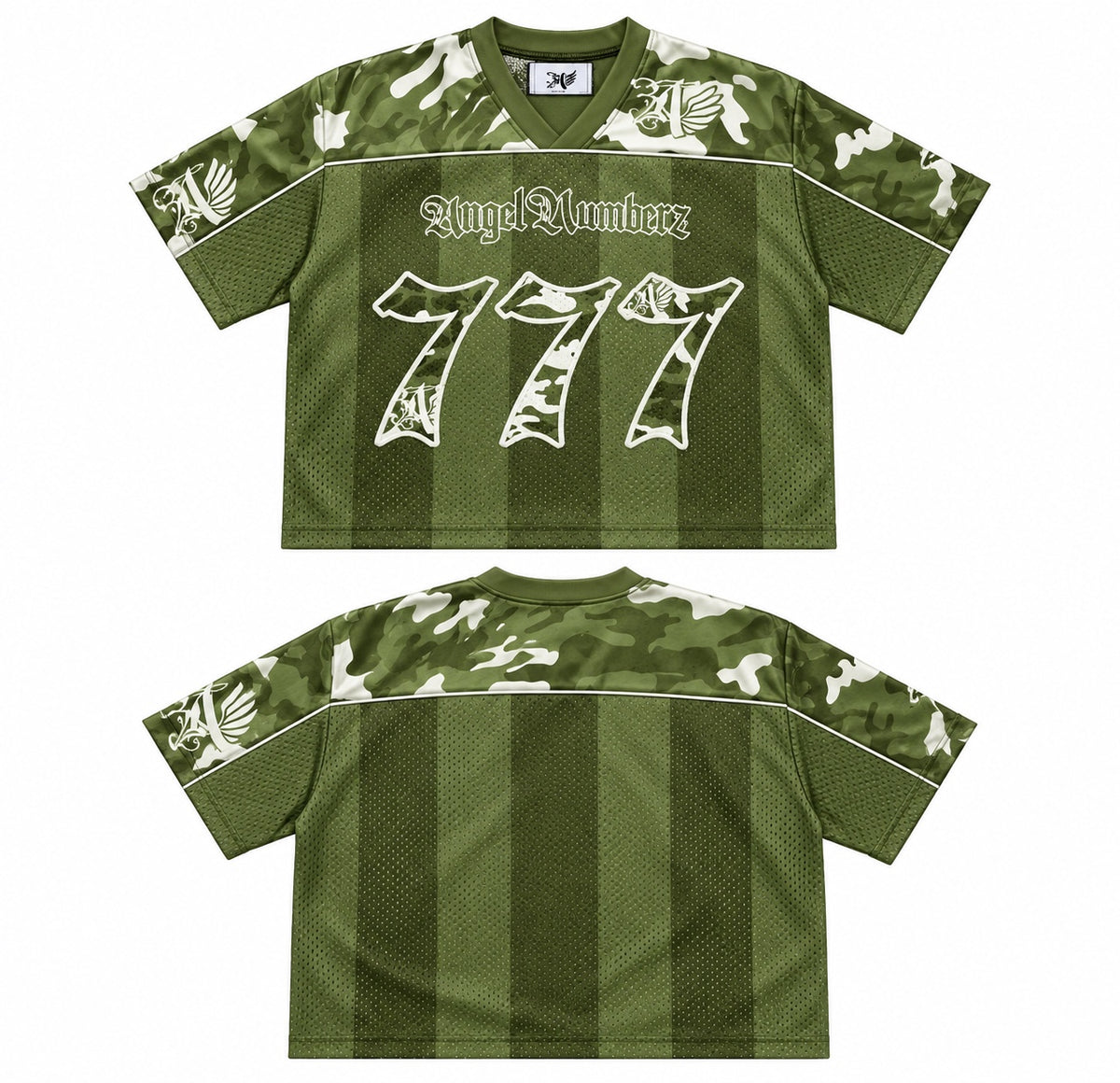 777 Green Camo Jersey front and back